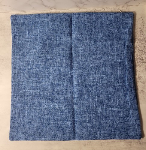Blue solid soft cushion throw - blue,