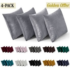 Pack of 4 Plush Velvet Cushion