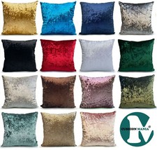 crushed velvet cushion cover