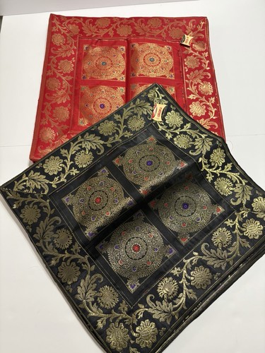 Cushion cover red black - cover,