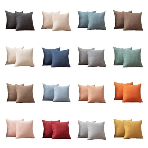 Pcs linen cotton cushion - 2,